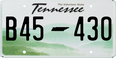 TN license plate B4543O
