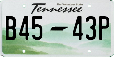 TN license plate B4543P