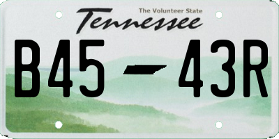 TN license plate B4543R