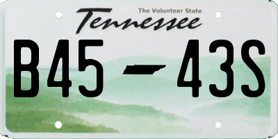 TN license plate B4543S
