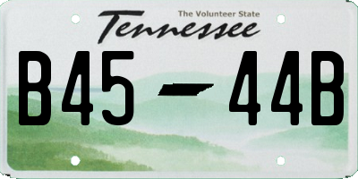 TN license plate B4544B