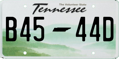 TN license plate B4544D