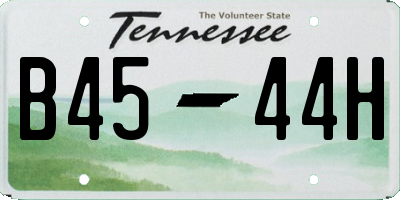 TN license plate B4544H
