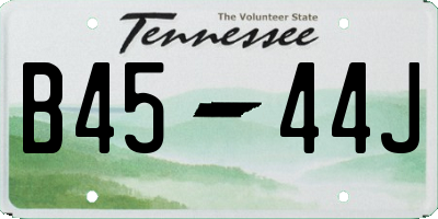 TN license plate B4544J