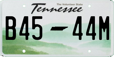TN license plate B4544M