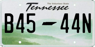 TN license plate B4544N