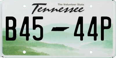 TN license plate B4544P