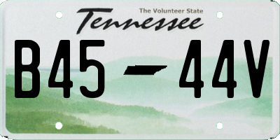 TN license plate B4544V