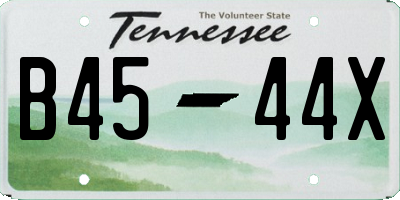 TN license plate B4544X