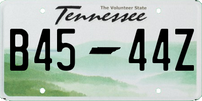 TN license plate B4544Z