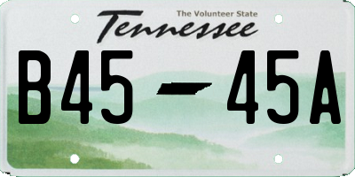 TN license plate B4545A