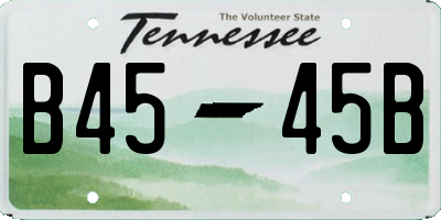 TN license plate B4545B