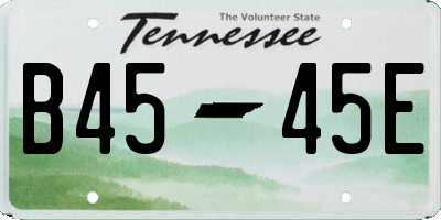 TN license plate B4545E