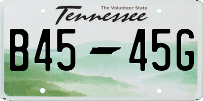 TN license plate B4545G