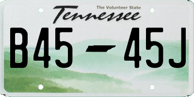 TN license plate B4545J