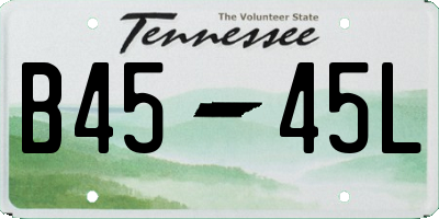 TN license plate B4545L