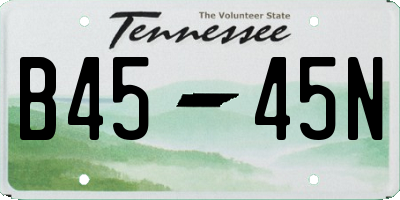 TN license plate B4545N