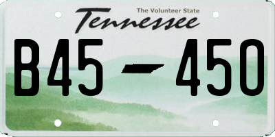 TN license plate B4545O