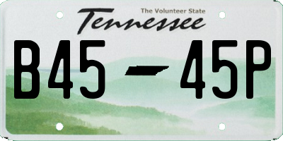 TN license plate B4545P