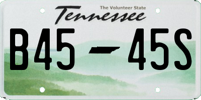 TN license plate B4545S