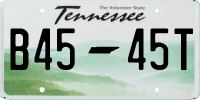 TN license plate B4545T