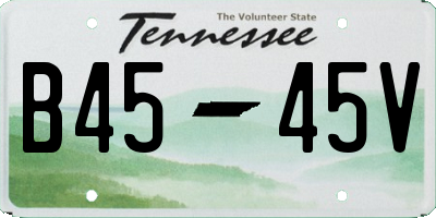 TN license plate B4545V