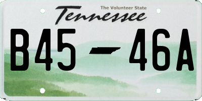 TN license plate B4546A