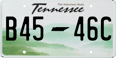 TN license plate B4546C