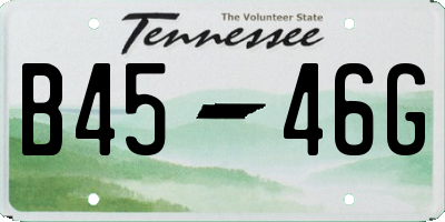 TN license plate B4546G