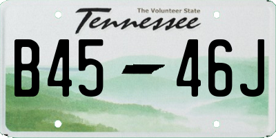 TN license plate B4546J