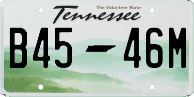 TN license plate B4546M