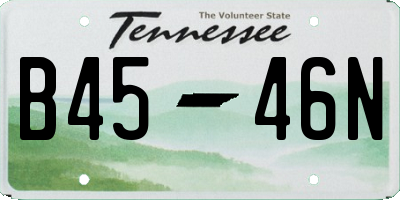 TN license plate B4546N