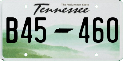 TN license plate B4546O