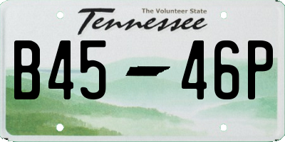 TN license plate B4546P