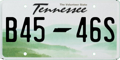TN license plate B4546S