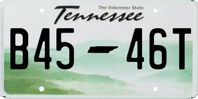 TN license plate B4546T
