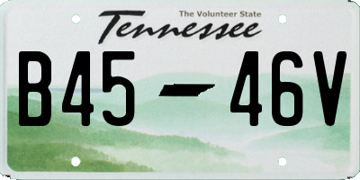 TN license plate B4546V