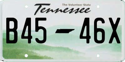 TN license plate B4546X