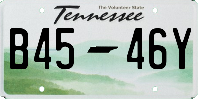 TN license plate B4546Y