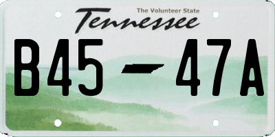 TN license plate B4547A
