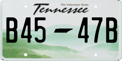 TN license plate B4547B