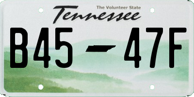 TN license plate B4547F