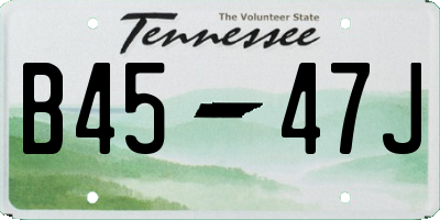 TN license plate B4547J