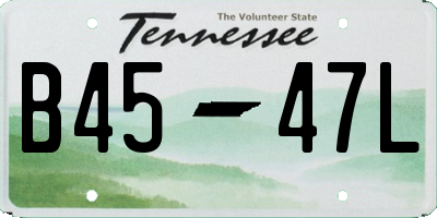 TN license plate B4547L