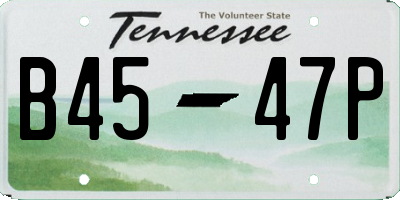 TN license plate B4547P