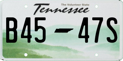 TN license plate B4547S