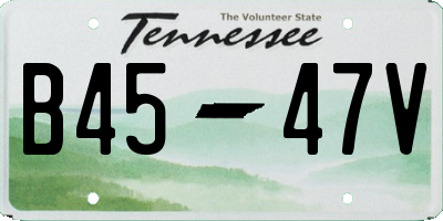 TN license plate B4547V