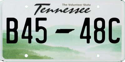 TN license plate B4548C