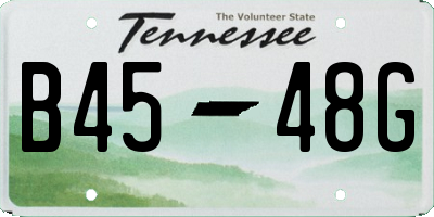 TN license plate B4548G