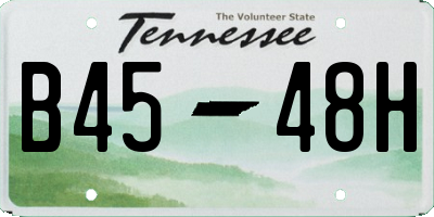 TN license plate B4548H